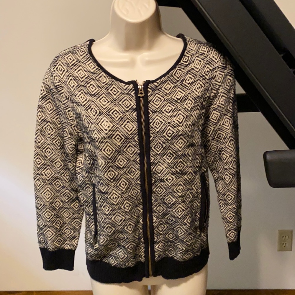 Lucky Brand Knit Zip Up size Small